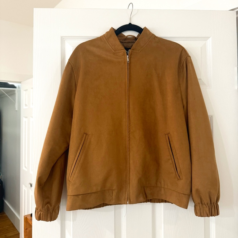 Brown Suede Zara Bomber